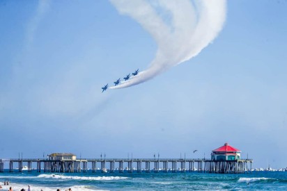 blue angels, planes, airshow, Huntington Beach