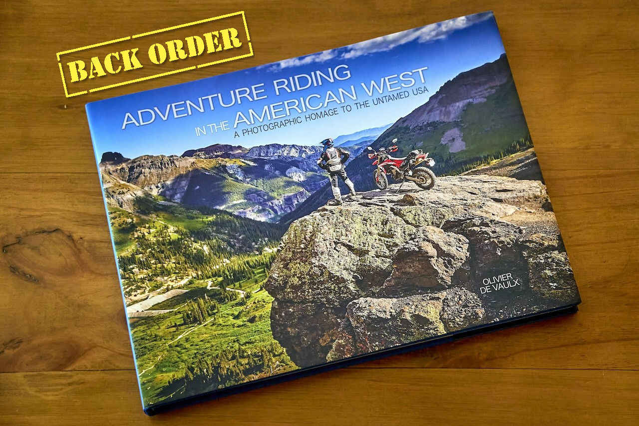 Photo book motorcycle adventure riding in the american west hardcover with colorado cover - back order