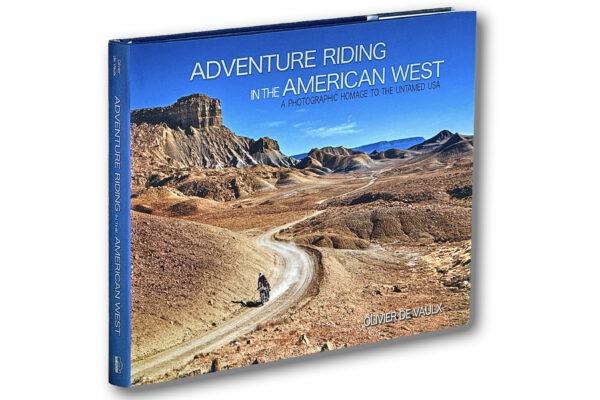 Front cover motorcycle photobook adventure riding in the american west