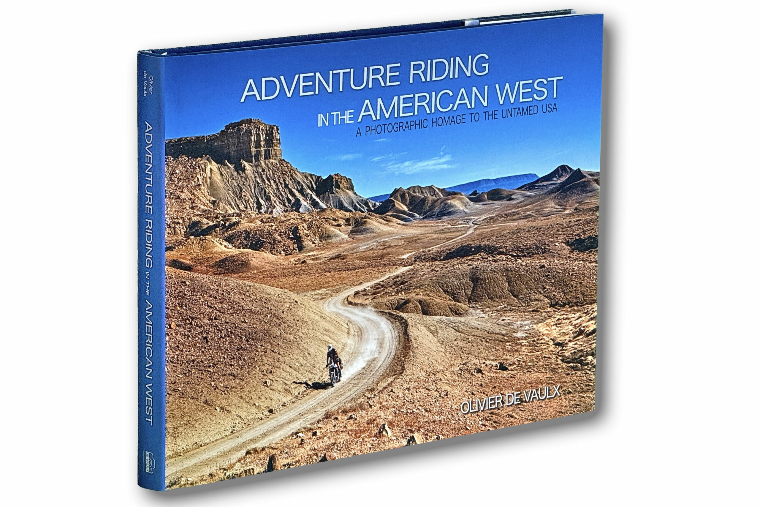 Front cover motorcycle photobook adventure riding in the american west